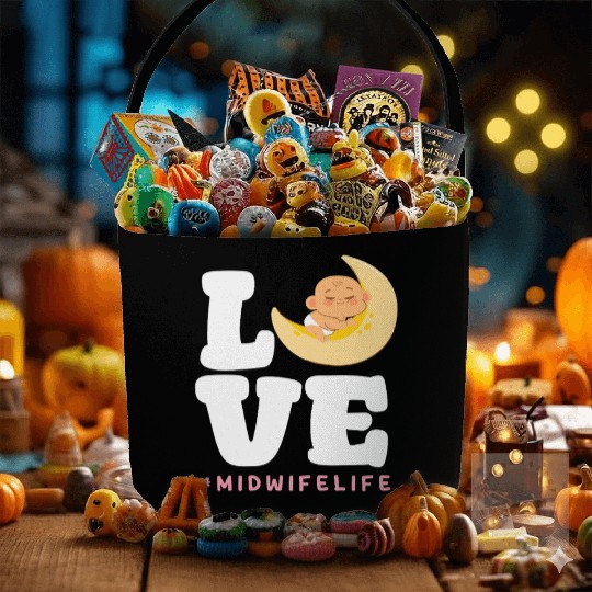 Love #MidwifeLife Baby Moon Midwife Fabric Baskets