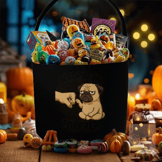 BEST PUG DAD FOREVER Fabric Baskets