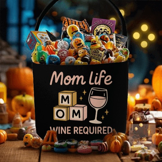 Single Mom Life Chaos Coordinator Wine Coffee Fabric Baskets