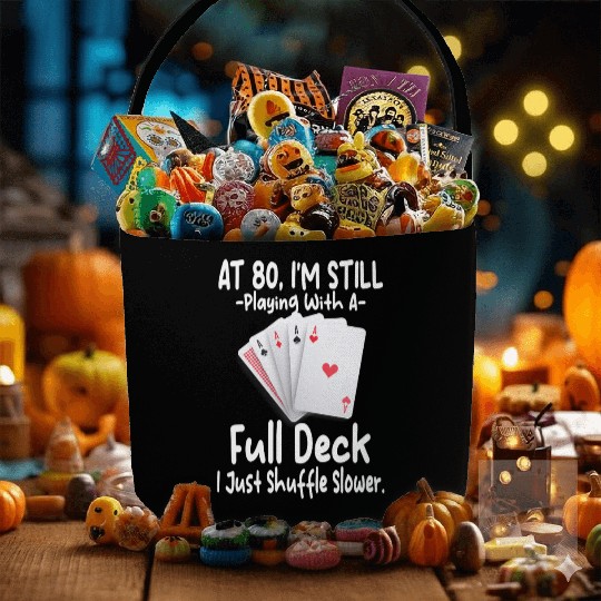 Funny 80th Birthday 80 Year Old Cards Fabric Baskets