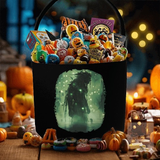Swamp Demon with Glowing Aura and Haunt Magic Fabric Baskets