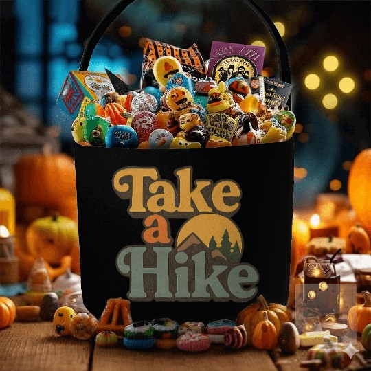 Take A Hike Retro Mountain Fabric Baskets