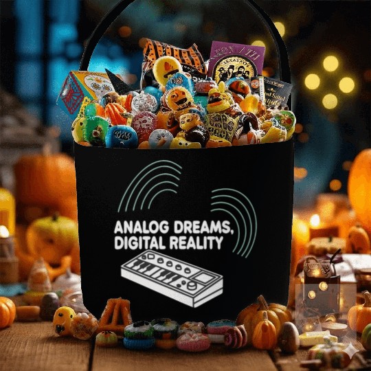 Analog Dreams Digital Reality Synth 80s 90s Fabric Baskets