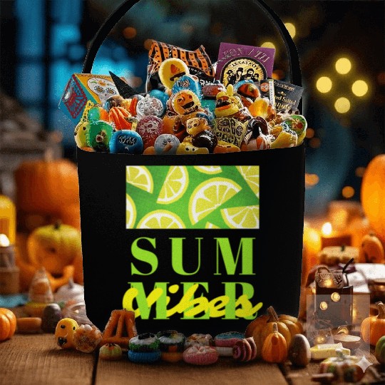 Lemon Fresh Summer Mood – Minimalist Citrus Art Fabric Baskets