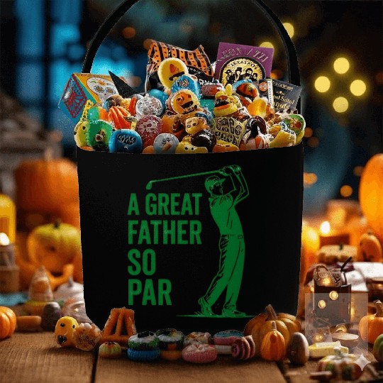 Witty Golf Dad Pun Fathers Day Themed Design Fabric Baskets