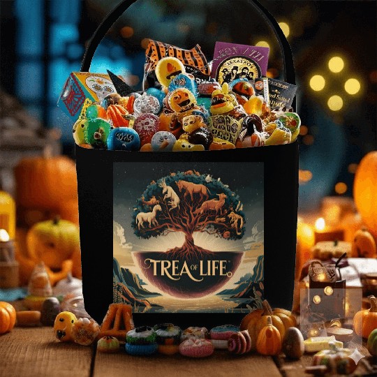 Sacred Tree of Life Fabric Baskets