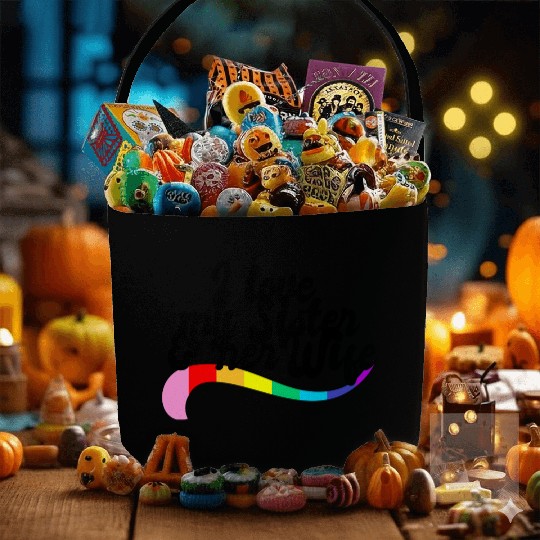 I love my sister & her wife gay sibling pride LGBT Fabric Baskets