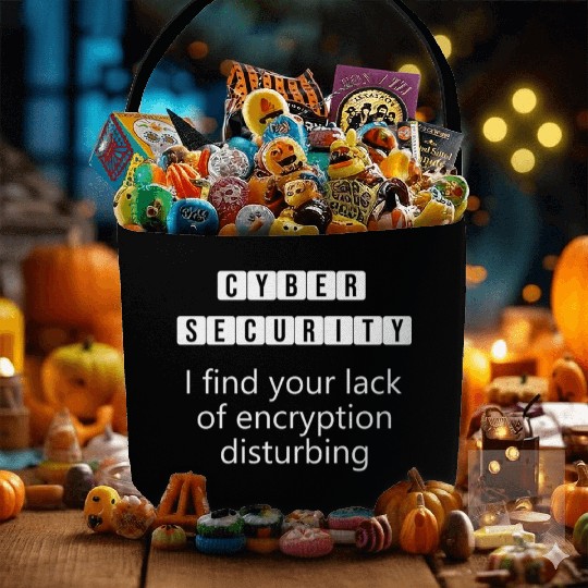 Cybersecurity Encryption - Security Quotes Fabric Baskets