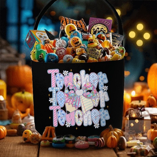 Preppy Teacher Coquette Fabric Baskets