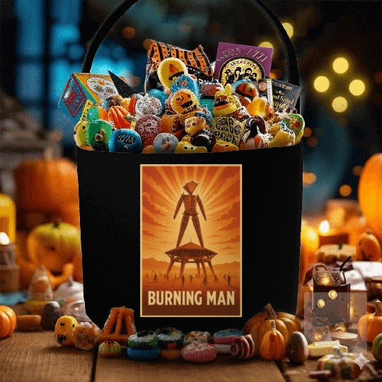 Burning Man Fabric Baskets