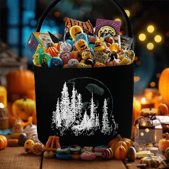 Forest Moon – Lunar Light in the Wilderness Fabric Baskets