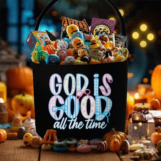 God Is Good All The Time Preppy Boho Christian Fabric Baskets