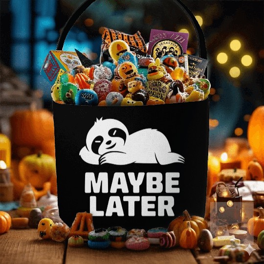 Lazy Sloth Maybe Later Fabric Baskets