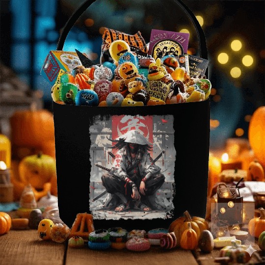 Samurai Sword Katana Ninja Japan Manga Anime Fabric Baskets