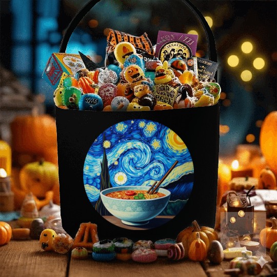 Van Gogh's Starry Night ramen noodle Bowl japanese Fabric Baskets