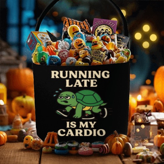 Running Late Turtle Relatable Fitness Fabric Baskets