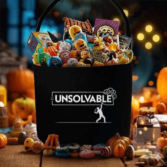 UNSOLVABLE – Minimalist Math Chaos & Brain Fog Art Fabric Baskets