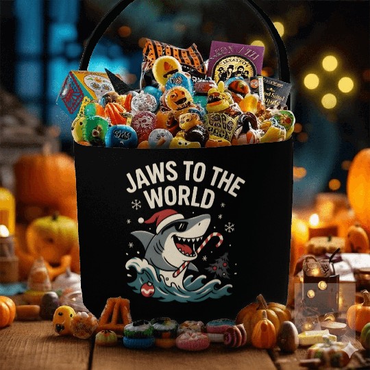 Jaws to the World – Christmas Shark Attack Fabric Baskets