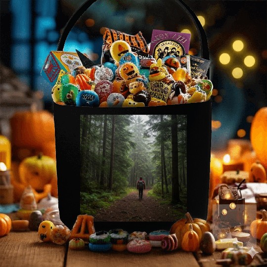 Enchanted Forest Nature Scene Fabric Baskets