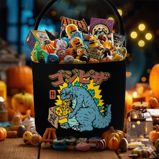 Kaiju Pizza Cravings Fabric Baskets