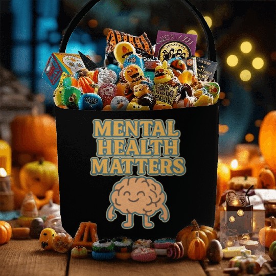 Mental Health Matters Hand-Drawn Illustration Fabric Baskets