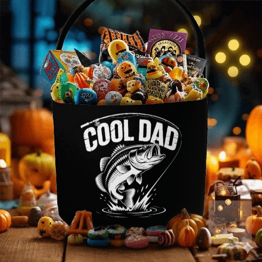Cool Dad Bass Fishing Fabric Baskets