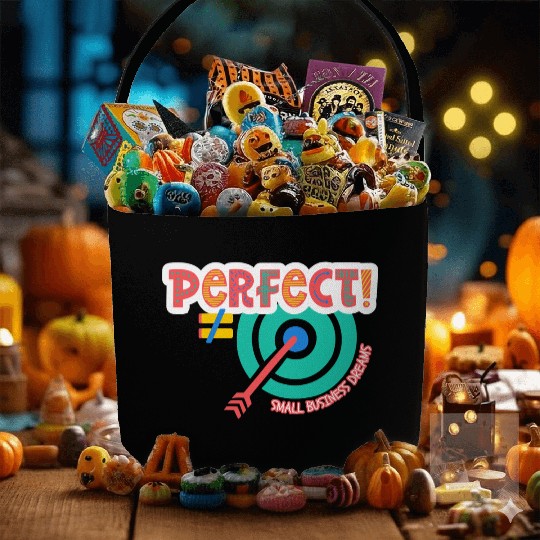 Perfect is NOT the Goal (orange) Fabric Baskets