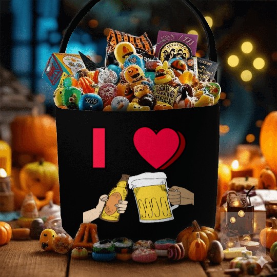 I LOVE BEER #1 Fabric Baskets