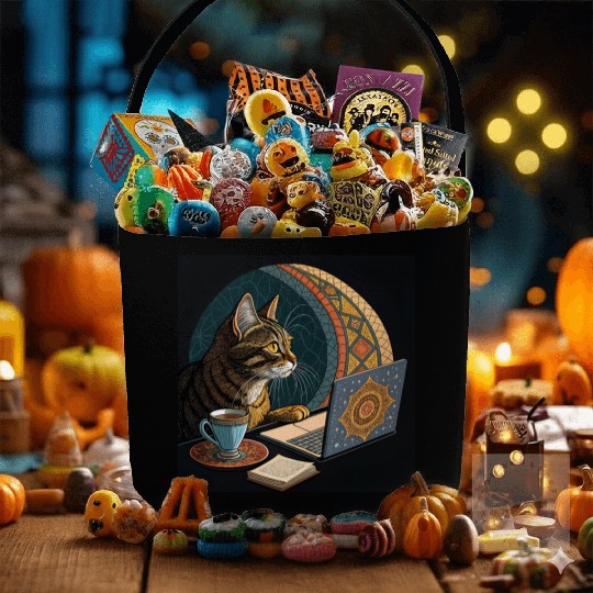 I are programmer - cool hacker cat- islamic mood Fabric Baskets