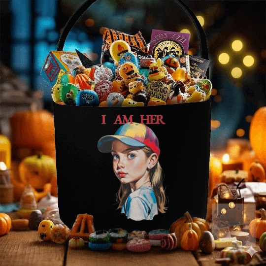 Women Empowerment Courageous Girl Fabric Baskets