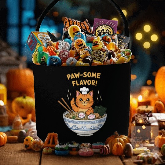 Paw-some Flavor Ramen Cat Fabric Baskets