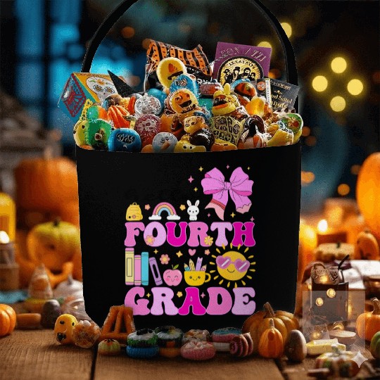 Hello Fourth Grade, Preppy Back to School Fabric Baskets