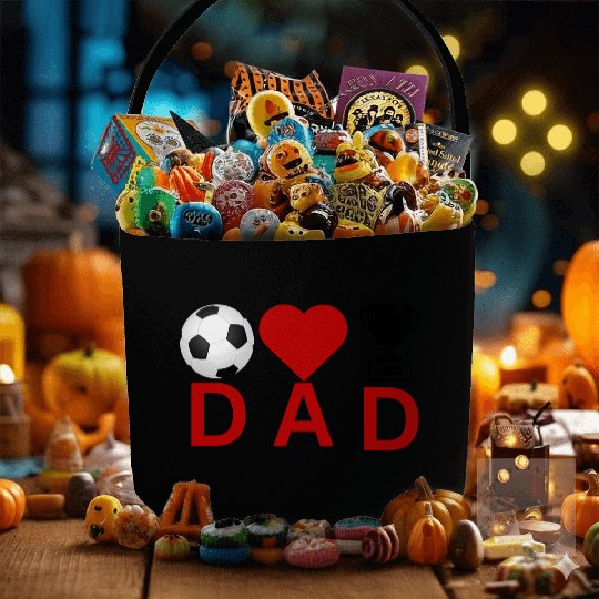 Soccer Love Dad Crown Design – Father’s Day Gift Fabric Baskets