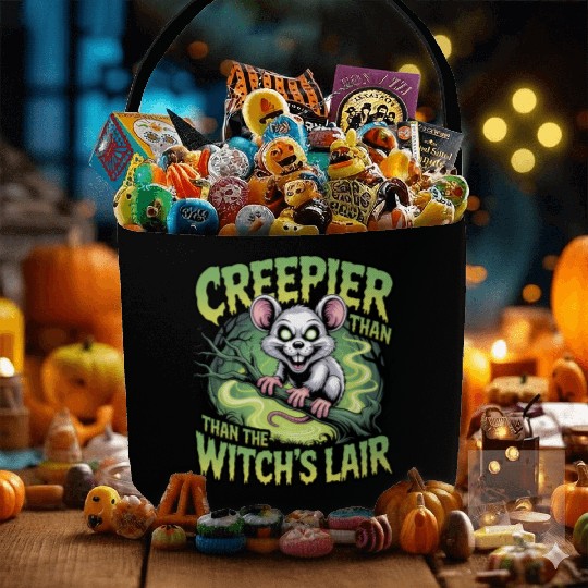 Creeper Mouse in Witch's Lair Design Fabric Baskets