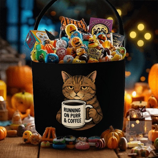 Running on Purr & Coffee Fabric Baskets