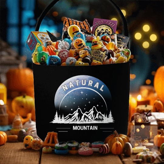 Natural Mountain Wilderness Design Fabric Baskets