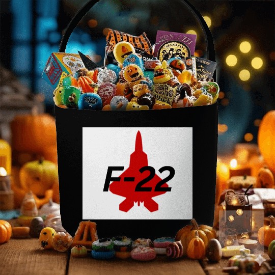 F-22 Stealth Fighter Silhouette Design Fabric Baskets