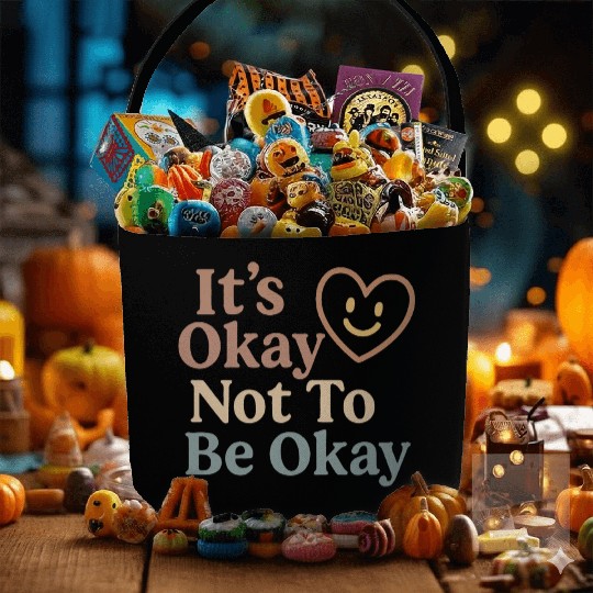 Comforting Heartfelt Affirmation Design Fabric Baskets