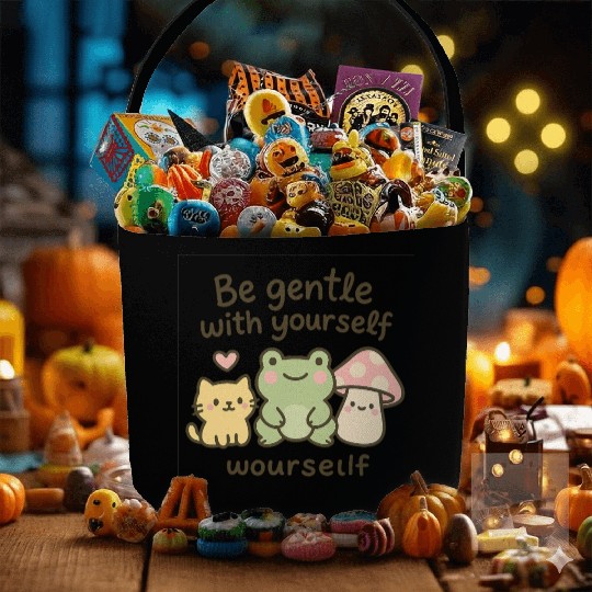 Gentle Nature Affirmation Design Fabric Baskets