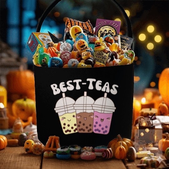 Best-Teas Cute Kawaii Bubble Tea Boba Tea Fabric Baskets