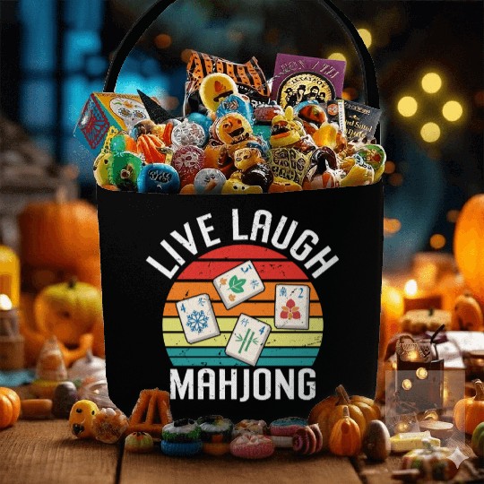 Retro Mahjong Gift Mah-Jongg Player Game Tiles Fabric Baskets