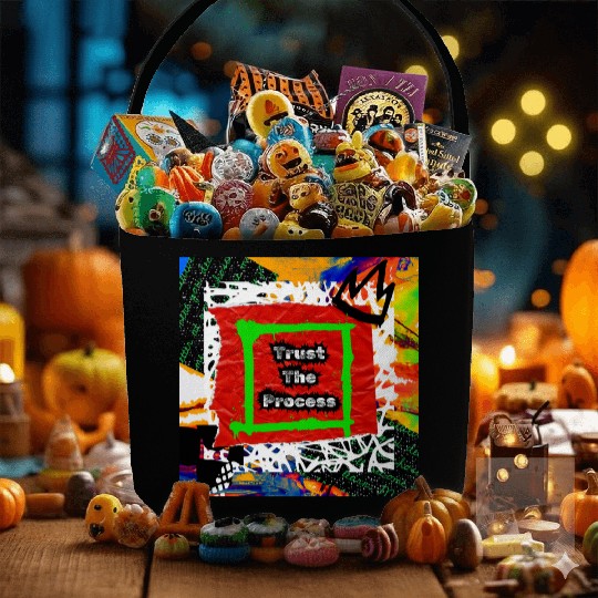 Trust The Process Graffiti Style | Green Version Fabric Baskets