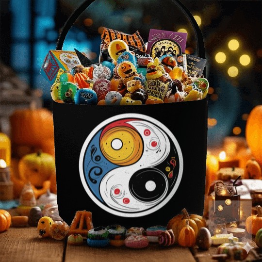 Celestial Balance Yin Yang Art Fabric Baskets