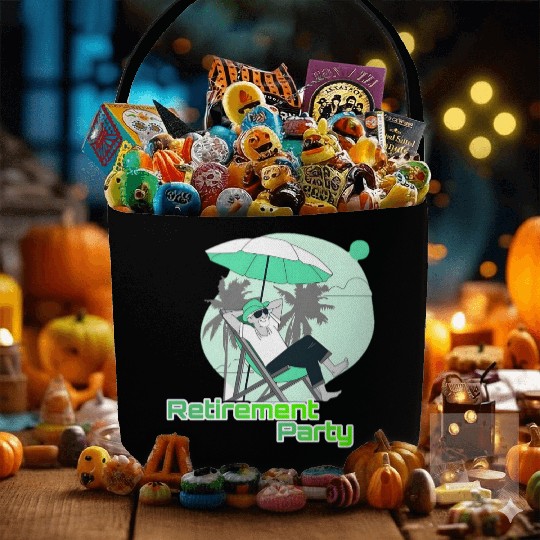 Relaxing Retirement Party Illustration Fabric Baskets