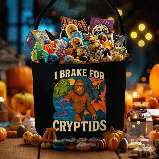 Cryptid Mythical Creature Fabric Baskets Design