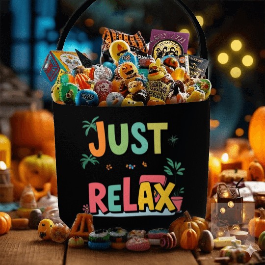 Colorful Relaxed Typography Design Fabric Baskets