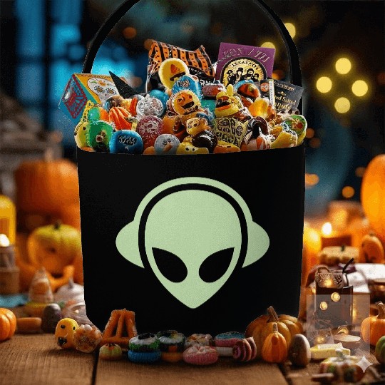 Alien headphones Glow in the dark Fabric Baskets