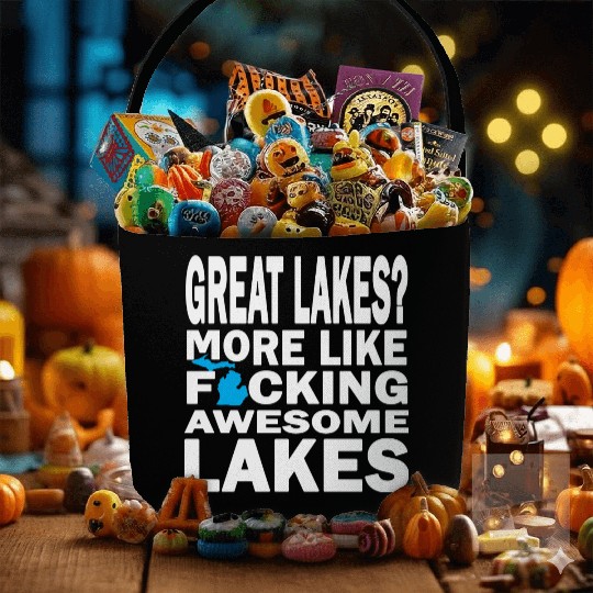 Funny Great Lakes Awesome Humor Apparel Clothing Fabric Baskets