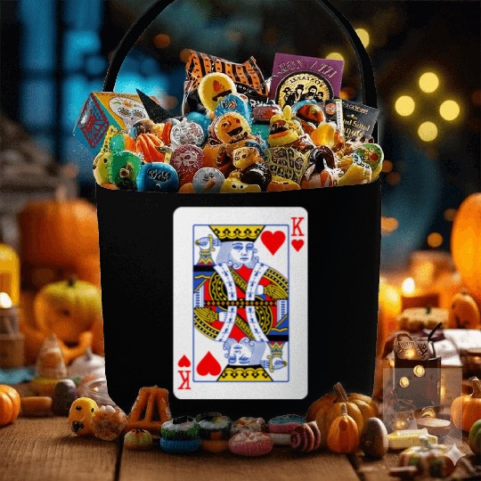 King Of Hearts Couple Fabric Baskets