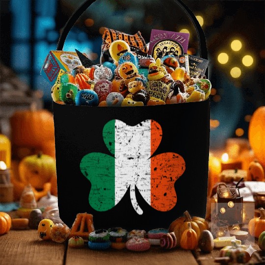 Ireland Shamrock Fabric Baskets